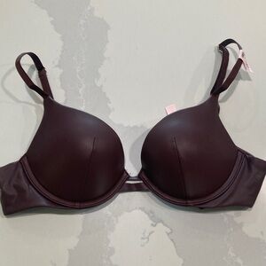Victoria's Secret Smooth Molded Bra in Deep Burgundy